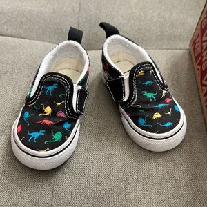 Vans Dino Slip-ons size 4 toddler.